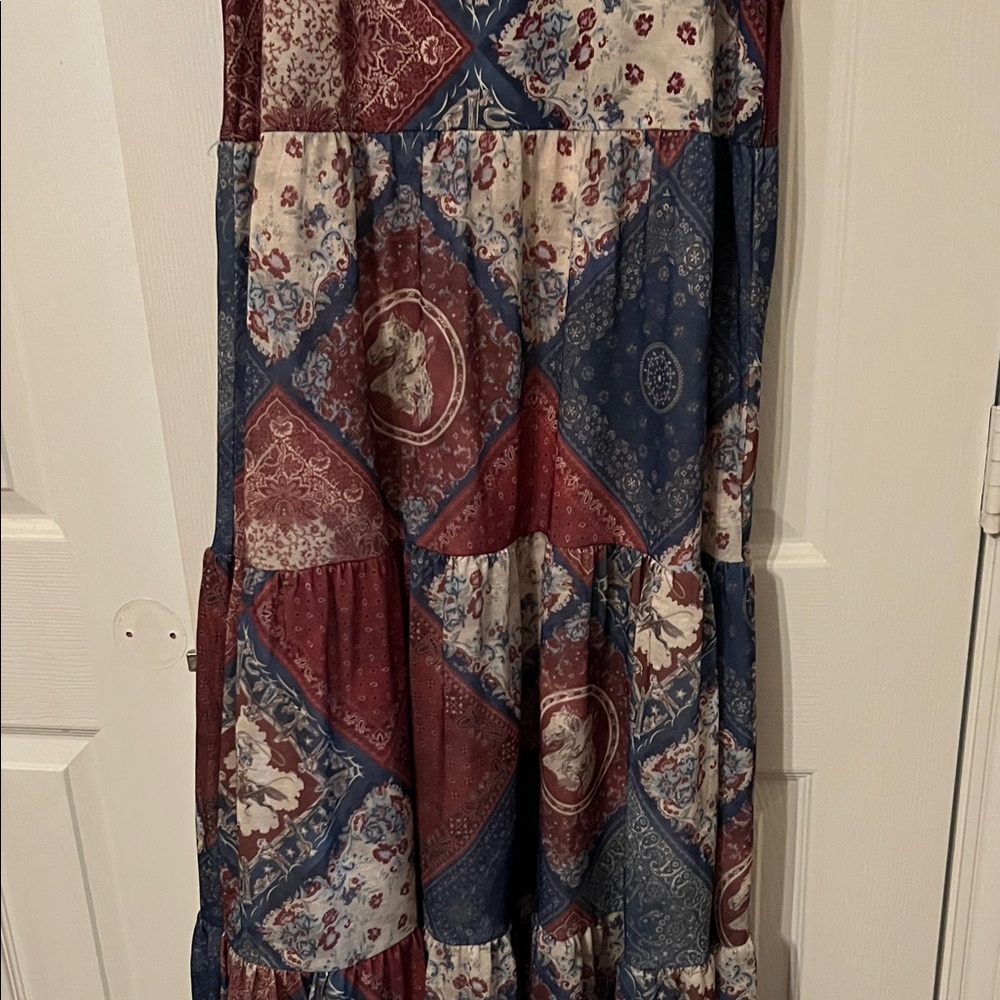Tasha Polizzi Multicolor Patchwork Maxi Dress Nwot - image 3